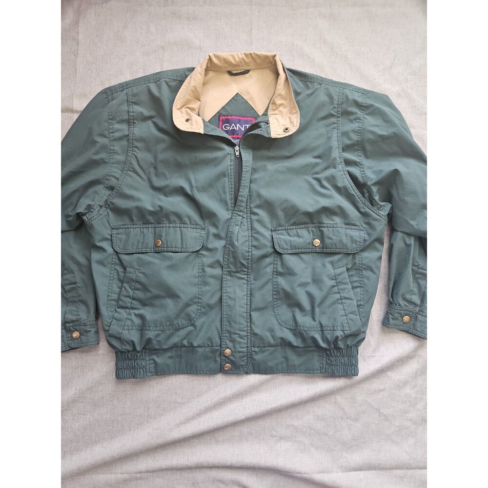 Vintage 1990s GANT Forest Green Cotton Blended Chore Coat Field Jacket Men L